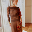 Cargar imagen en el visor de la galería, Vestido Pinsapo marrón