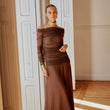 Cargar imagen en el visor de la galería, Vestido Pinsapo marrón