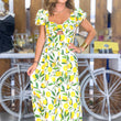 Cargar imagen en el visor de la galería, Vestido hombreras limón