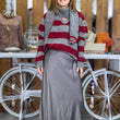 Cargar imagen en el visor de la galería, Falda satinada gris thj