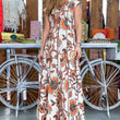 Cargar imagen en el visor de la galería, Vestido flores naranja