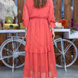 Cargar imagen en el visor de la galería, Vestido naranja lazo