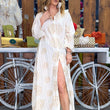 Cargar imagen en el visor de la galería, Vestido bordado beige