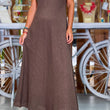 Cargar imagen en el visor de la galería, Vestido marrón lino