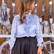 Cargar imagen en el visor de la galería, Camisa azul abotonada