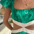 Cargar imagen en el visor de la galería, Vestido Ainara verde Panambi