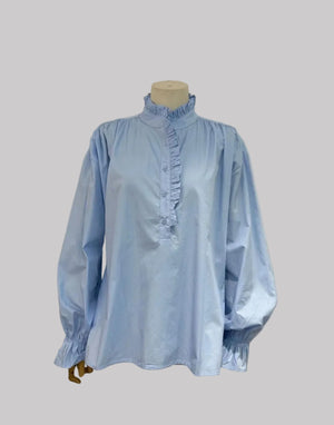 Camisa azul popelín