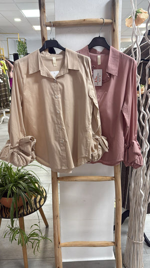 Camisa popelin volantito