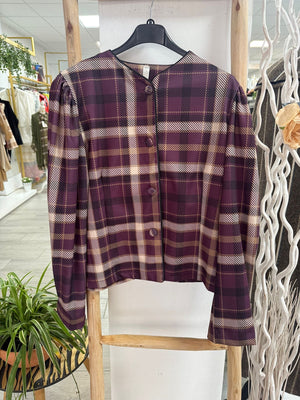 Chaqueta cuadros abotonada