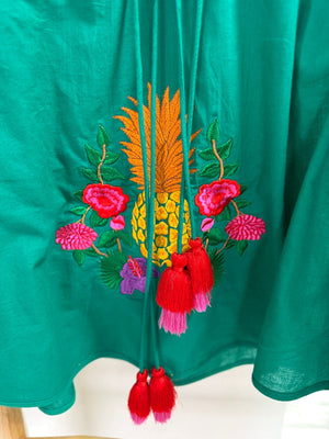 Camisa verde bordada spring