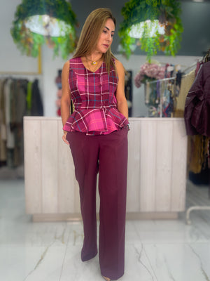 Pantalón Vestir Burdeos