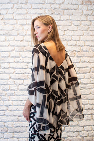Vestido capa gasa