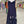 Vestido azul marino bordados