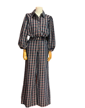 Camisa cuadros abullonada