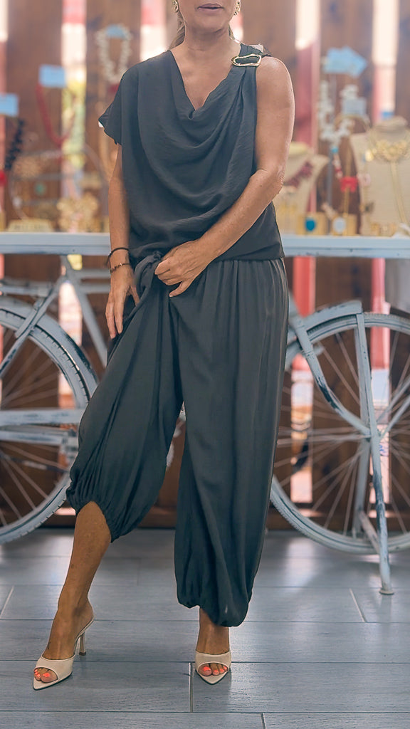 Pantalón bombacho marrón