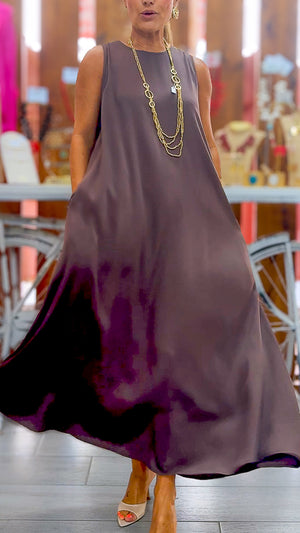 Vestido largo chocolate