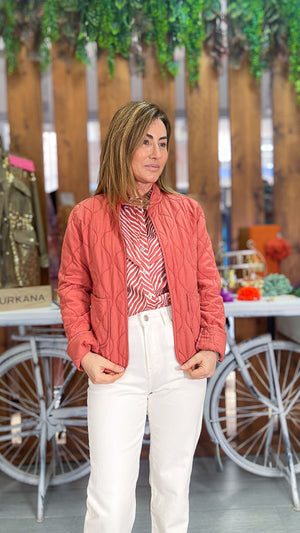 Chaqueta enguatada rosa