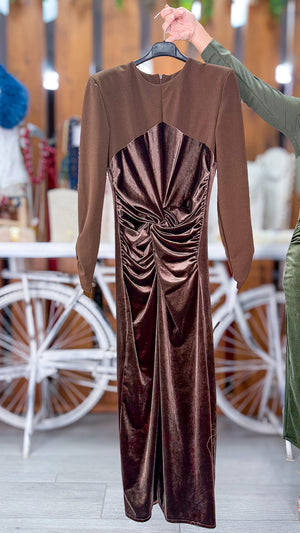Vestido nudo terciopelo