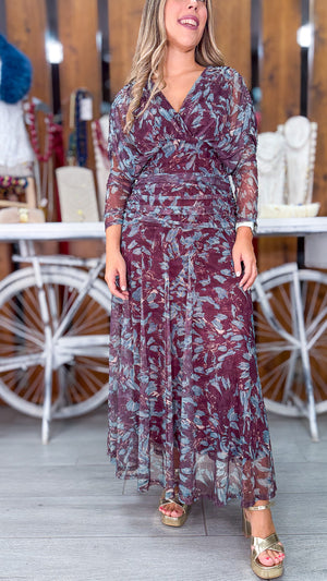 Vestido gasa flores