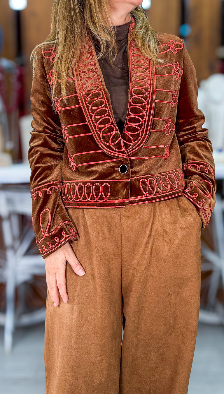 Chaqueta terciopelo marrón
