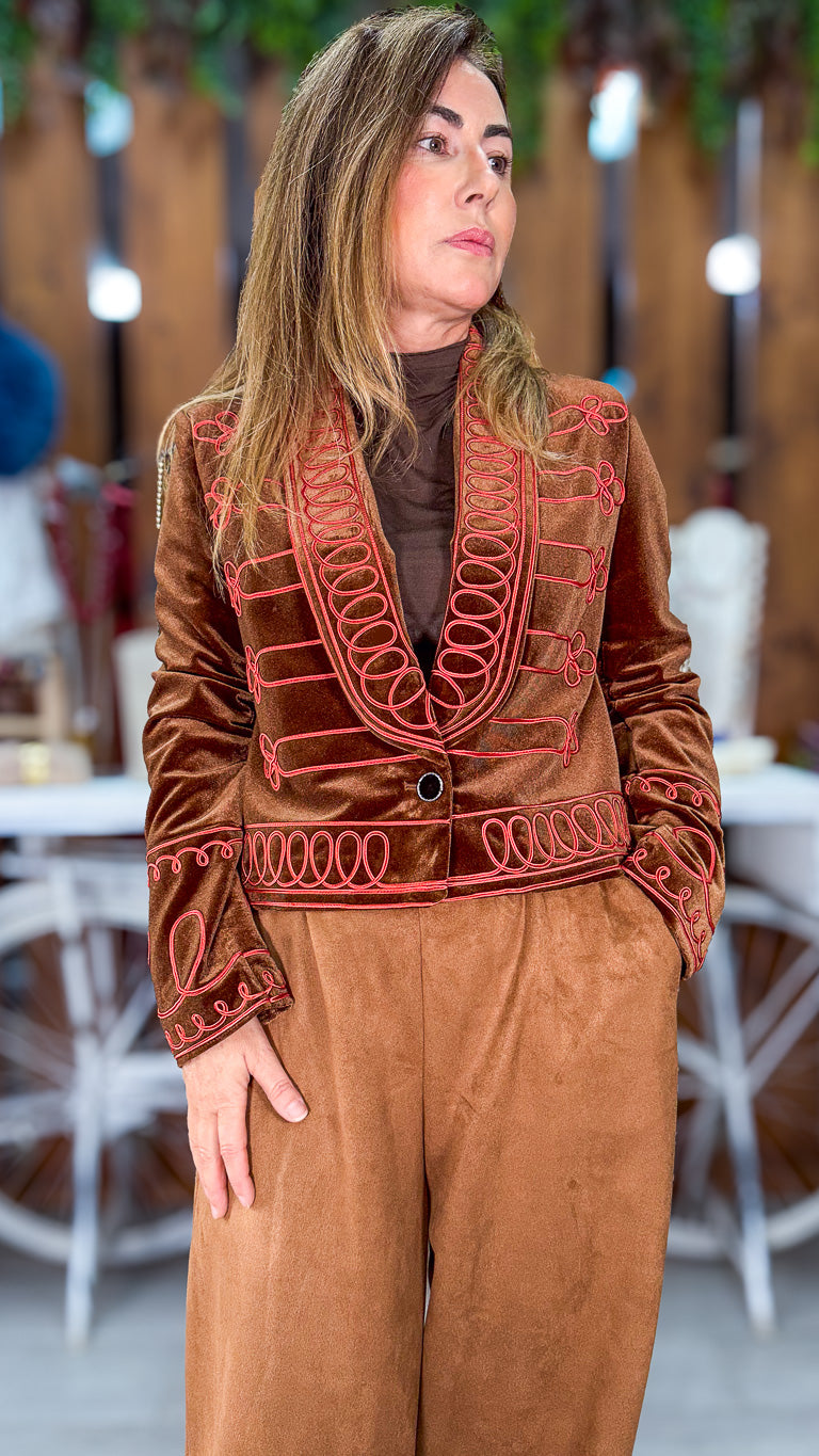 Chaqueta terciopelo marrón