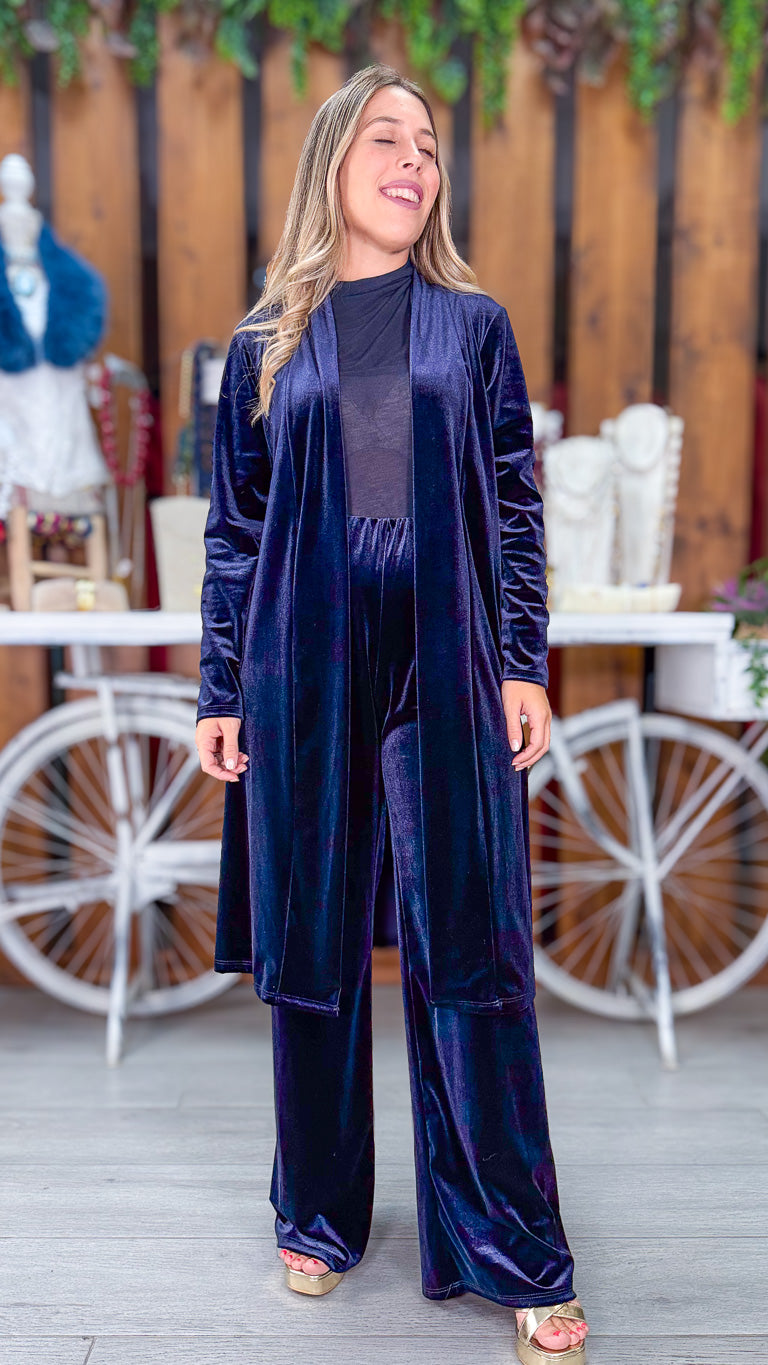 kimono terciopelo largo