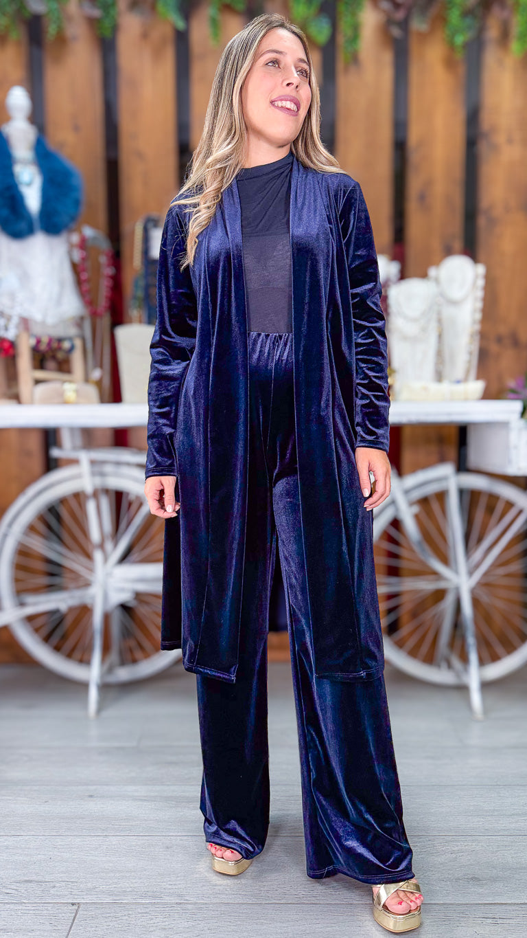 kimono terciopelo largo