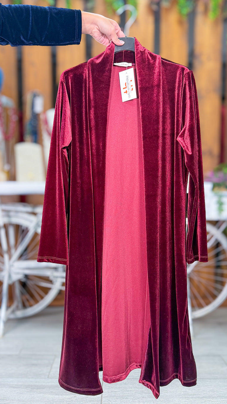 kimono terciopelo largo