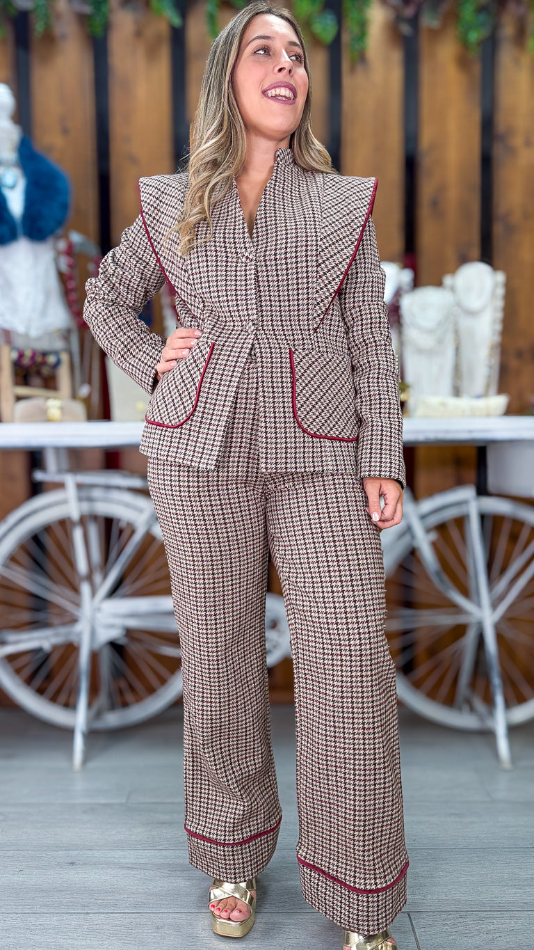 Conjunto pata de gallo