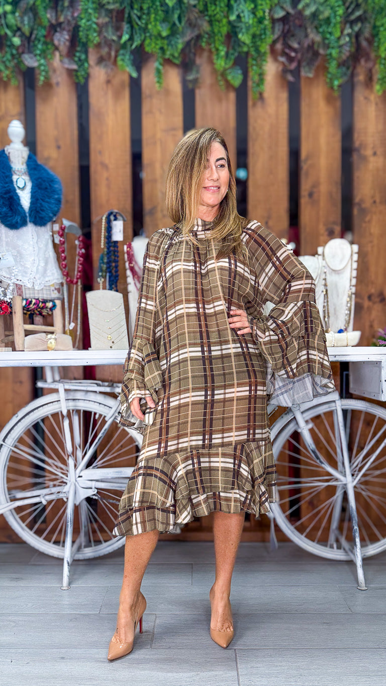 Vestido oversize cuadros