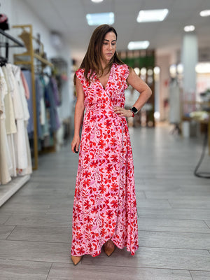 Vestido envolvente pink