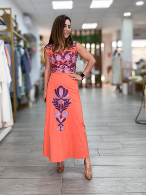 Conjunto bordado flor