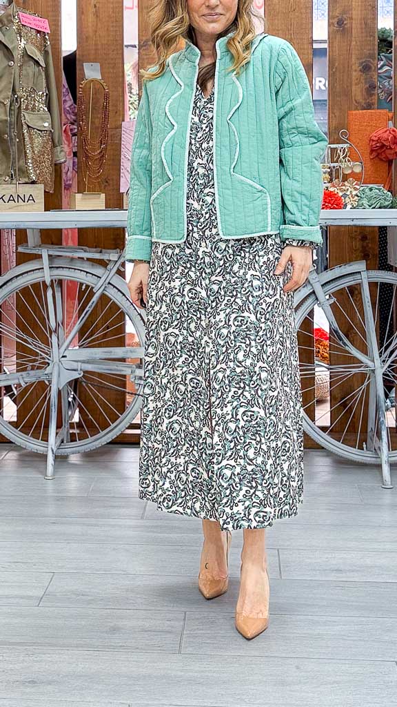 Chaqueta verde agua