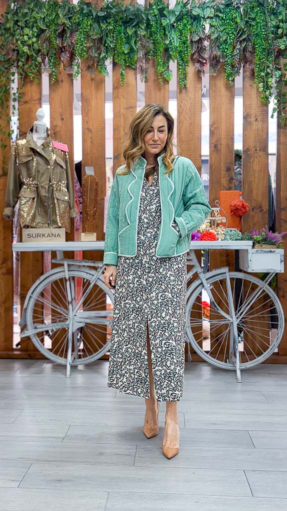 Chaqueta verde agua