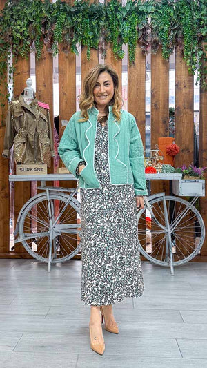 Chaqueta verde agua