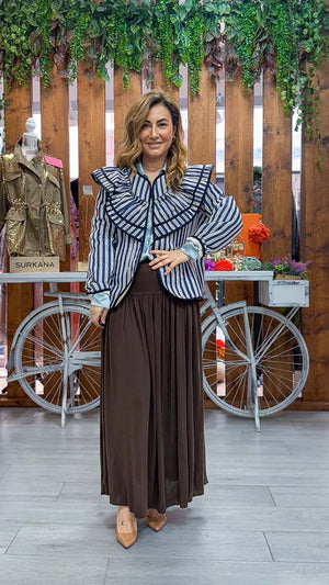 Chaqueta enguatada rallas