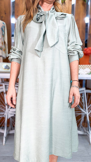 Vestido verde jabonoso