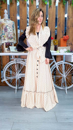 Falda volante lunares