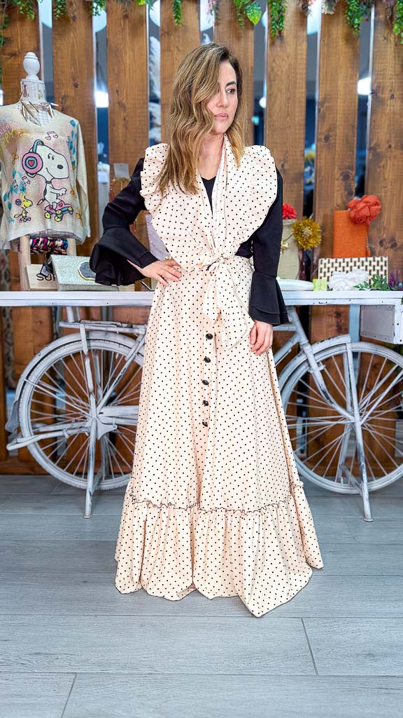 Falda volante lunares