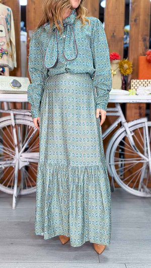 Falda vuelo estampada