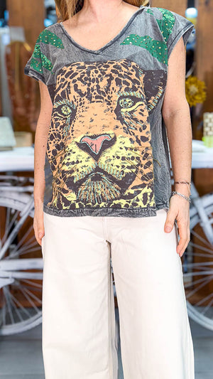 Camiseta tigre gris