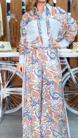 Camisa vaquera estampada