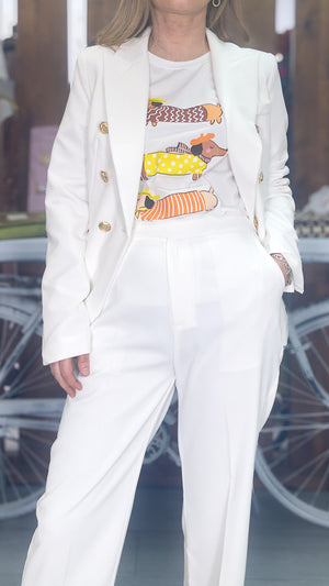 Pantalón blanco abertura