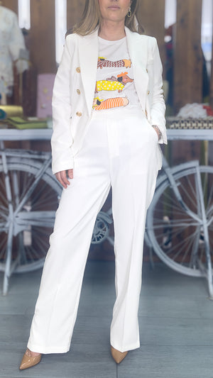 Pantalón blanco abertura