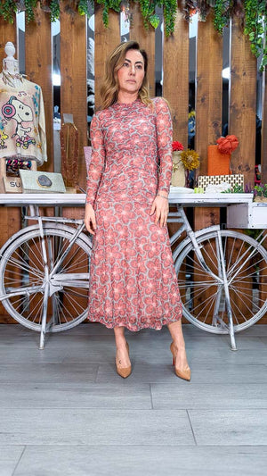 Vestido gasa estampado