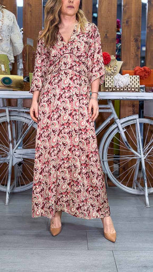 Vestido estampado coral