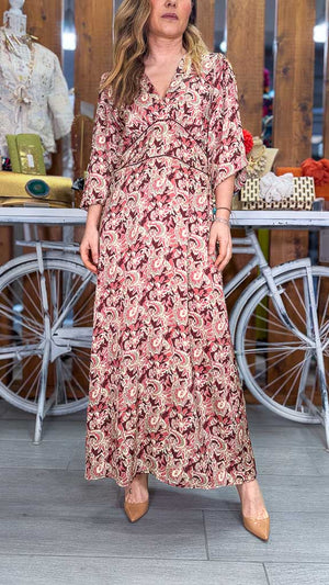 Vestido estampado coral