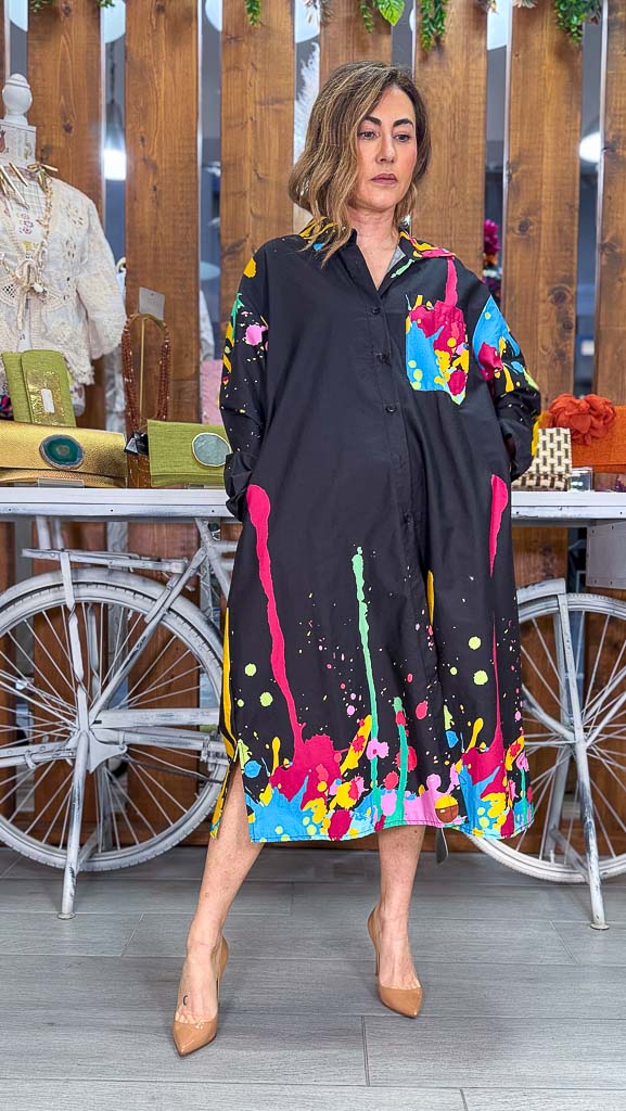 Vestido negro grafiti