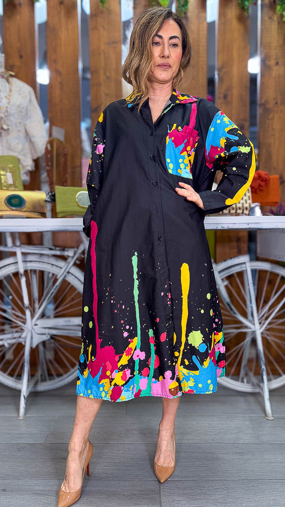 Vestido negro grafiti