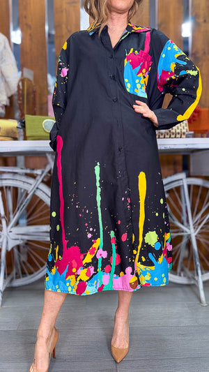 Vestido negro grafiti